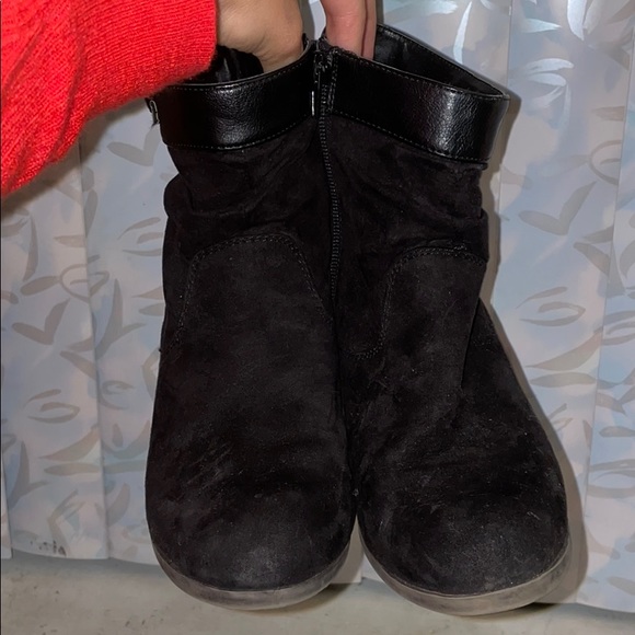 Black Suede Booties - Picture 2 of 5